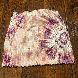 Tie Die Ruffled Skirt